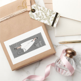 Happy Girl Frankrijk Stamp Art Decorative Sticker