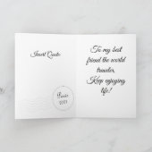 Happy Girl Frankrijk Stamp Art Folded Wenskaart Kaart (Binnen)