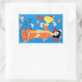 Happy Girl Japan Stamp Art Decorative Sticker (Tas)