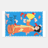 Happy Girl Japan Stamp Art Decorative Sticker (Voorkant)