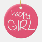 Happy girl keramisch ornament (Achterkant)