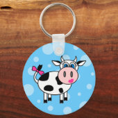 Happy Girl Koe Sleutelhanger (Voorkant)