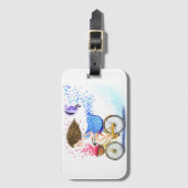 Happy Girl met Bagagelabel (Voorkant (verticaal))