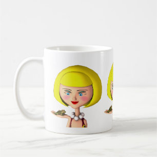 Happy Girl met kikkerprins Koffiemok