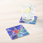 Happy Girl met Onderzetter vogelpapier (Insitu)