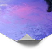 Happy Girl met vogelgeluk Poster (Hoek)