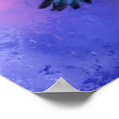 Happy Girl met vogelschilders Poster (Hoek)