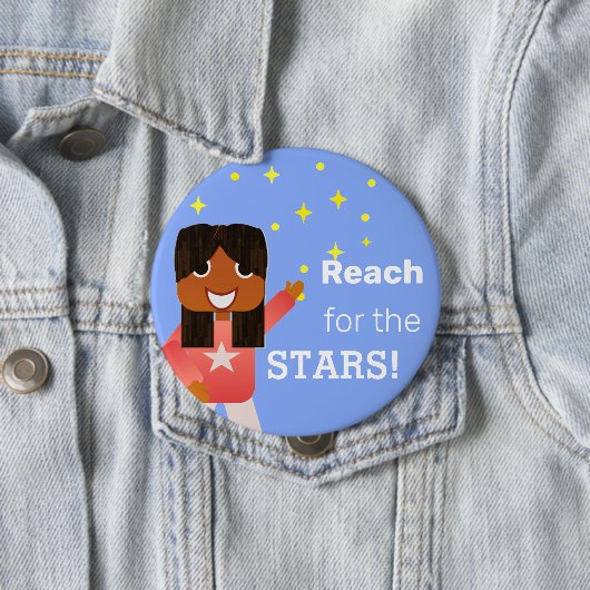 Happy Girl Motivatie Round Button (In situ)