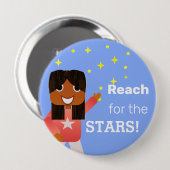 Happy Girl Motivatie Round Button (Voorkant /achterkant)