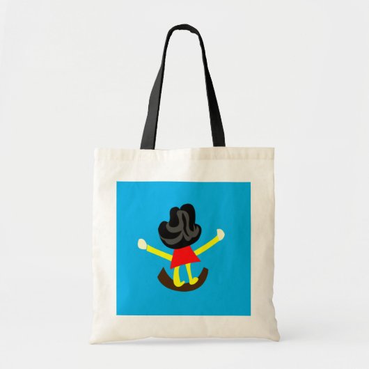 Happy Girl op Swing Tote Bag (Voorkant)