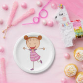Happy Girl Paper-Borden Papieren Bordje (Feest)