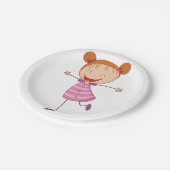 Happy Girl Paper-Borden Papieren Bordje (Gekanteld)