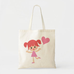 Happy girl tote bag
