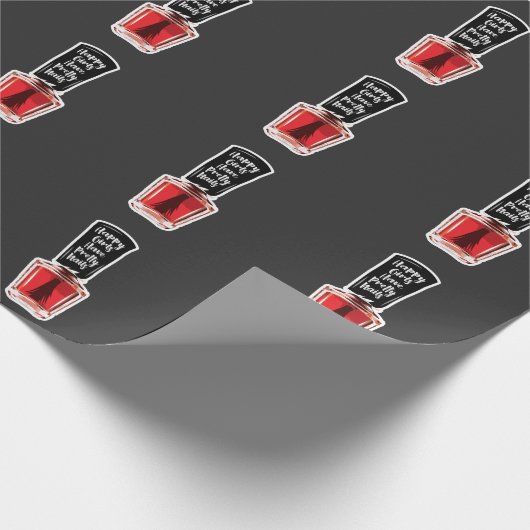 Happy Girls heeft Nails Nail Poolse overvallen  Cadeaupapier (Hoek)