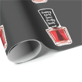 Happy Girls heeft Nails Nail Poolse overvallen Cadeaupapier (Rol Hoek)