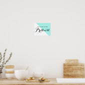 Happy Girls zijn de  Abstracte Aqua Poster (Keuken)