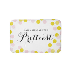 Happy Girls zijn de  quote Confetti Stippen Badmat
