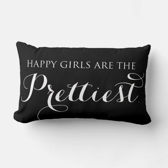 Happy Girls zijn de  Quote Pillow Kussen (Voorkant)