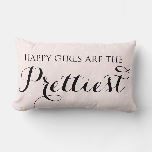 Happy Girls zijn de  Quote Pillow Kussen (Voorkant)