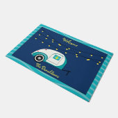 Happy Glamper Aquamarine Teardrop Trailer Deurmat (Schuin)