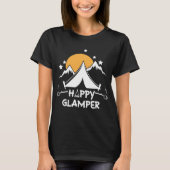 Happy Glamper Cute Glamping Camp T-Shirt (Voorkant)