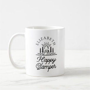 Happy glamper-monogram koffiemok