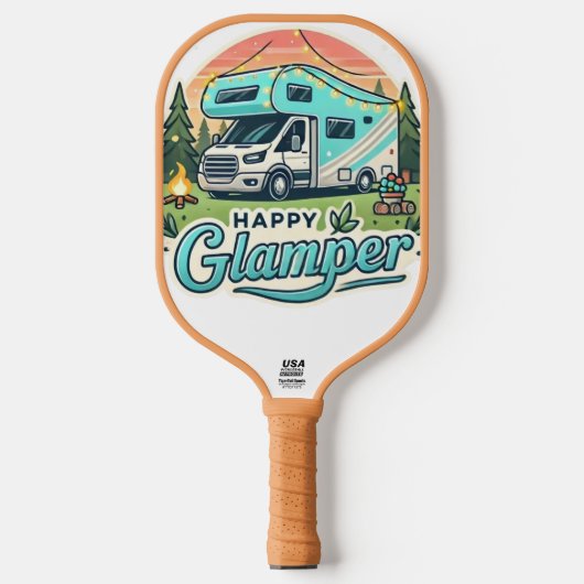 Happy Glamper Pickleball Paddle (Voorkant)