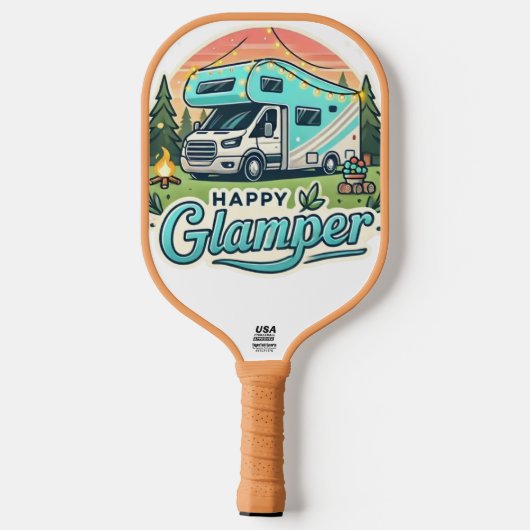 Happy Glamper Pickleball Paddle (Achterkant)