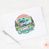 Happy Glamper Round Sticker (Envelop)