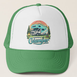 Happy Glamper RV Adventure Trucker Hat Trucker Pet