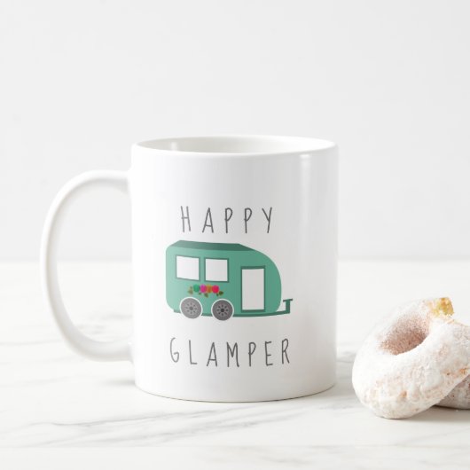 Happy Glamper RV Women's Camping Koffiemok (Met donut)