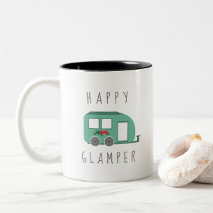 Happy Glamper RV Women's Camping Tweekleurige Koffiemok