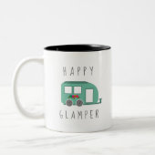 Happy Glamper RV Women's Camping Tweekleurige Koffiemok (Links)