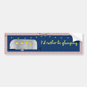 Happy Glamper Streamline-trailer Bumpersticker
