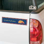 Happy Glamper Woodie  Teardrop Trailer Bumpersticker (Op Truck)