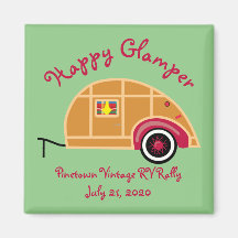 Happy Glamper Woodie  Teardrop Trailer