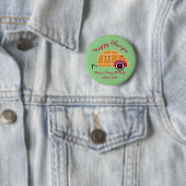 Happy Glamper Woodie  Teardrop Trailer Ronde Button 5,7 Cm (In situ)