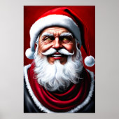 Happy glimlachend kerstman | AI Art Poster (Voorkant)