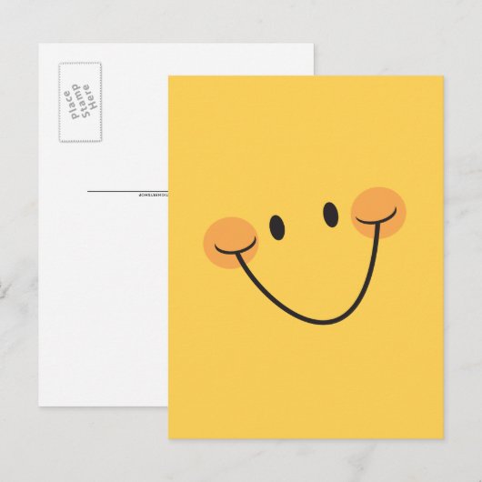 Happy glimlgeel briefkaart (Voorkant / Achterkant)