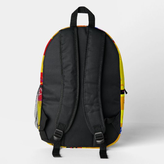 HAPPY GLITCHED Backpack Bedrukte Rugzak (Achterkant)