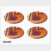 Happy Glitter Hearts Love Labels Art Stickers (Vel)