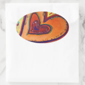 Happy Glitter Hearts Love Labels Art Stickers (Tas)