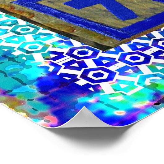 Happy Glory Border Pattern - Reiki Healing Art Poster (Hoek)