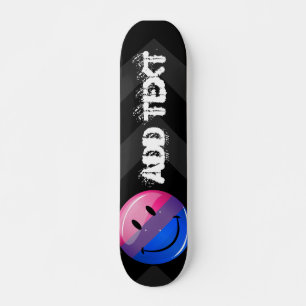 Happy Glossy Bisexuality Pride Flag Persoonlijk Skateboard