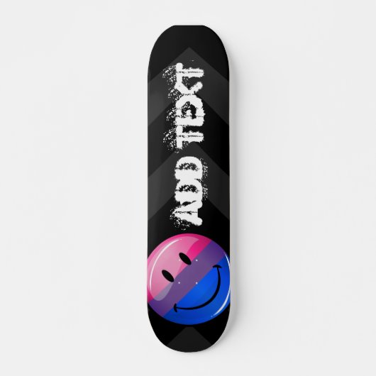 Happy Glossy Bisexuality Pride Flag Persoonlijk Skateboard (Voorkant)
