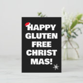 Happy Gluten Free Christmas  Feestdagenkaart (Staand voorkant)