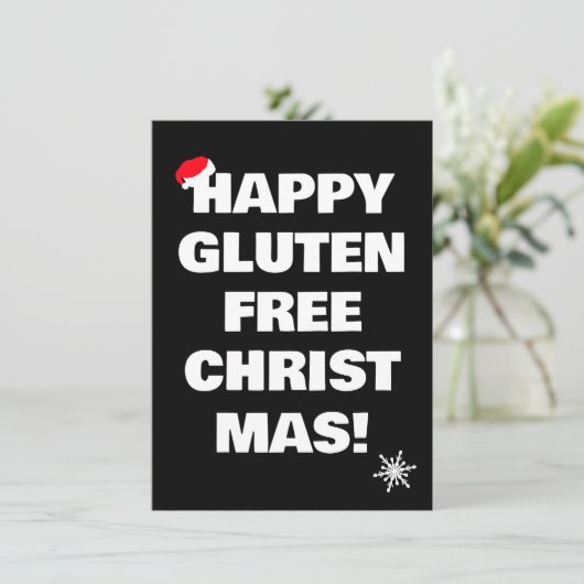Happy Gluten Free Christmas  Feestdagenkaart (Staand voorkant)