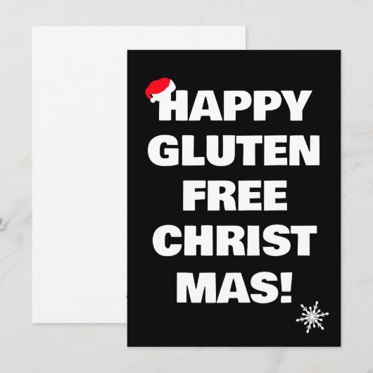 Happy Gluten Free Christmas  Feestdagenkaart (Voorkant / Achterkant)