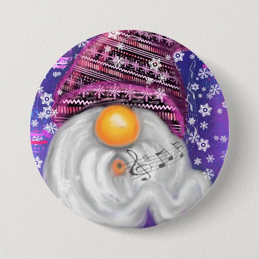 Happy Gnome Christmas Button (Voorkant)