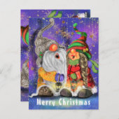 Happy Gnome Christmas Kaart (Voorkant / Achterkant)